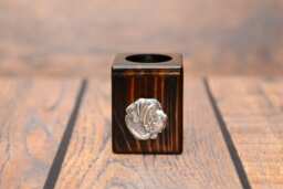 Brazilian Mastiff - Wooden Candlestick With Dog, Souvenir, Decoration, Limited Edition, Collection - thumbnail 1