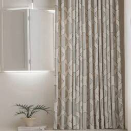 Black/White A Pair Of Boho Curtains With Geomatric Pattern, Room Divider, Living Room Curtains, Bedroom Curtains, Custom Made - thumbnail 3