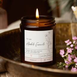 Personalised Soy Wax Candle Gift, Floral Label, Apothecary Jar - thumbnail 1