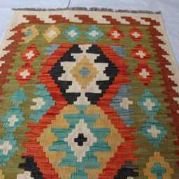 3x10 Handmade Stunning Kilim Rug, Afghan Maimana Chubi New Runner Flatweave Oriental Turkmen Hallway Rug - thumbnail 3