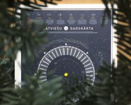 Solar System Calendar - Latvian Wall Art, Astronomy Poster, Celestial Design - thumbnail 1