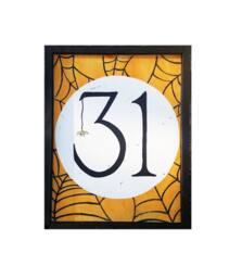 31 Halloween Wood Sign // Hand Painted Wall Art Fall Spooky - thumbnail 1