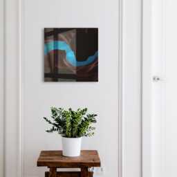 Space Rocks Key Cabinet For Home, Black Industrial Box, Surrealistic Cosmos, & Nature Lovers