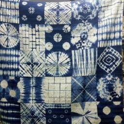 Decorative Blanket Duffle Indian Tie Dyed Indigo Blue Intetior Home Decore Shibori Christmas Gift Kantha Stiched - thumbnail 2