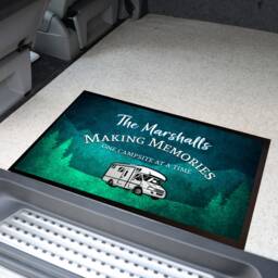 Personalised Campervan Door Mat - Green Motorhome, Making Memories Camper 60x40cm, Accessories Gift, Vanlife - thumbnail 4