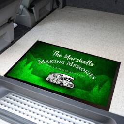 Personalised Campervan Door Mat - Green Motorhome, Making Memories Camper 60x40cm, Accessories Gift, Vanlife - thumbnail 2
