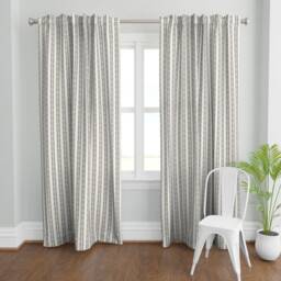 Mud Cloth Curtain Panel - Herringbone Chevron Minimalist Stripes Custom Mudcloth_3_Inverted_&_Vertical By Kelly_Korver - thumbnail 2