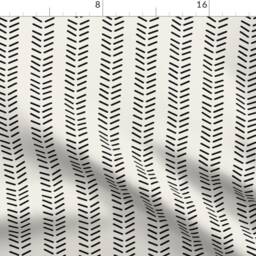 Mud Cloth Curtain Panel - Herringbone Chevron Minimalist Stripes Custom Mudcloth_3_Inverted_&_Vertical By Kelly_Korver - thumbnail 4