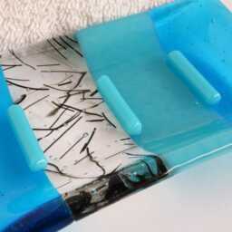 Fused Glass Soap Dish in Bright Turquoise By Bprdesigns - thumbnail 3
