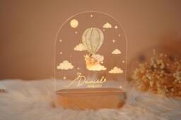 Personalized Night Light For Baby, Baby Gift Birth, Cute Animal Lamp - thumbnail 1
