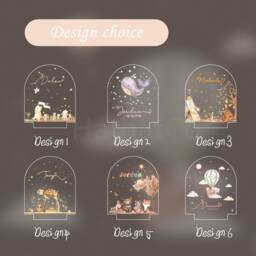 Personalized Night Light For Baby, Baby Gift Birth, Cute Animal Lamp - thumbnail 2