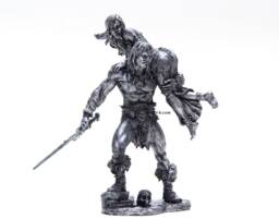 Tin 75mm Barbarian & The Lost Princess 124 Scale Figure - thumbnail 1