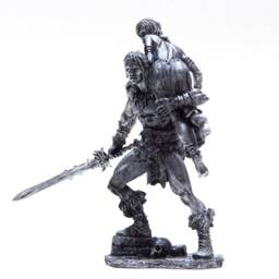 Tin 75mm Barbarian & The Lost Princess 124 Scale Figure - thumbnail 2