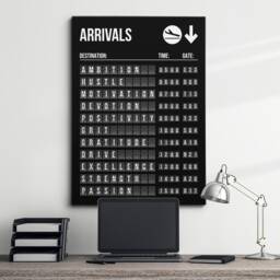 Arrivals Success List Board Quotes Motivational Inspirational, Framed Canvas Wall Art Poster Print, Home Office & Room Decor, Gift Idea - thumbnail 1