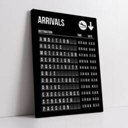 Arrivals Success List Board Quotes Motivational Inspirational, Framed Canvas Wall Art Poster Print, Home Office & Room Decor, Gift Idea - thumbnail 2