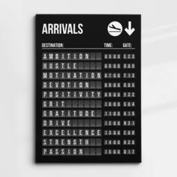 Arrivals Success List Board Quotes Motivational Inspirational, Framed Canvas Wall Art Poster Print, Home Office & Room Decor, Gift Idea - thumbnail 3