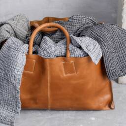 4-Towel Set - Of 2 Hand & Bath Towels - Various Grey Colours Waffle Linen Cotton Natural Towel Of 4 - thumbnail 2