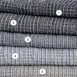 4-Towel Set - Of 2 Hand & Bath Towels - Various Grey Colours Waffle Linen Cotton Natural Towel Of 4 - thumbnail 4