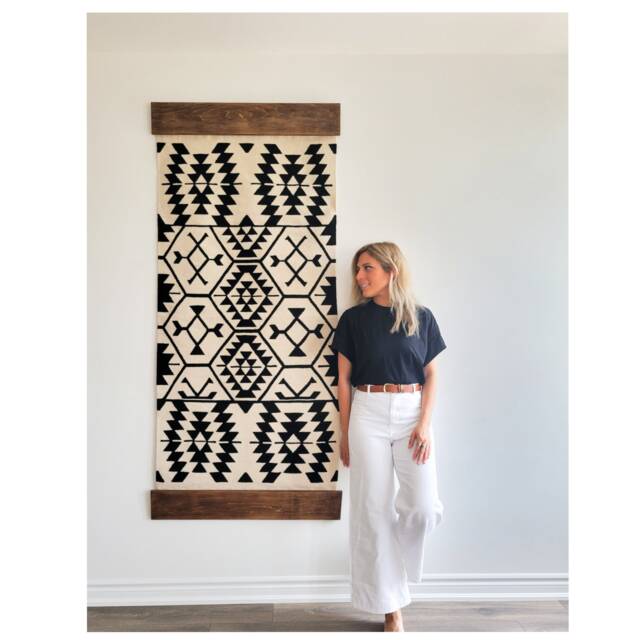 Handwoven Wall Hanging, Boho Hanging, Black Large Wall Art, Framed Tapestry, Vertical Extra Wallhanging - image 1