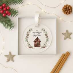 Personalised Our First Christmas Ornament - New Home Acrylic Bauble 2025 Couple's 1st Xmas Keepsake Custom Housewarming Gift Moving Out - thumbnail 3