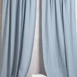 Linen Curtain-Linen Panel-Linen Drape in Bluish Grey/Dusty Blue Color-Washed Curtain-Rod Pocket - 4''-Width 55''(140cmx Cust.length - thumbnail 3