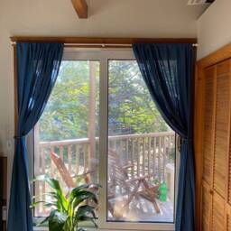 Linen Curtain-Linen Panel-Linen Drape in Bluish Grey/Dusty Blue Color-Washed Curtain-Rod Pocket - 4''-Width 55''(140cmx Cust.length - thumbnail 2