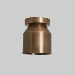 Mid Century Modern Brass Flush Mount Ceiling Light, Retro Sconce - thumbnail 2