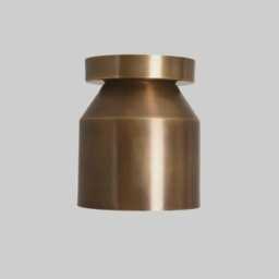 Mid Century Modern Brass Flush Mount Ceiling Light, Retro Sconce - thumbnail 3