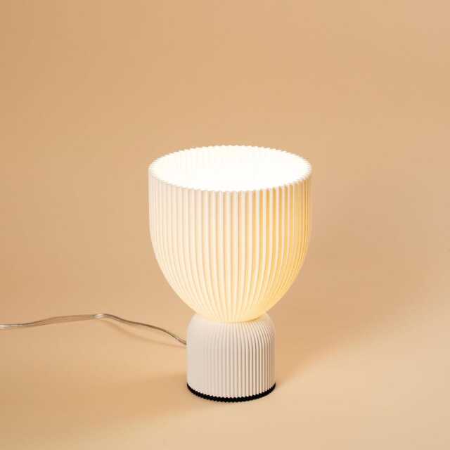Lamp O Snow White Minimalist Modern Lamp 3D Printing Made Of Bioplastic - image 1