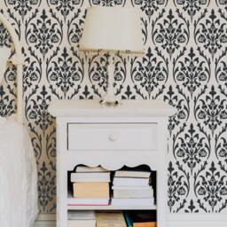Bernice Damask Wall Allover Stencil For Diy Home Decor - thumbnail 1