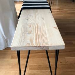 Reclaimed Wood Bench With Black Hairpins, Choice Of Sizes+Colours - thumbnail 3