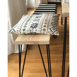 Reclaimed Wood Bench With Black Hairpins, Choice Of Sizes+Colours - thumbnail 2