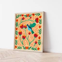 Humming Bird Art Print, Humming Gift For Lovers, Watchers, Bird, Small Art, Print - thumbnail 2