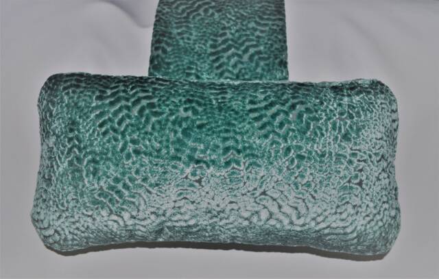 Green Chenille Upholstery Fabric Hanging Armchair Sofa Headrest Bolster Cushion With Inner Pad - image 1