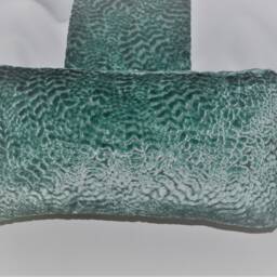 Green Chenille Upholstery Fabric Hanging Armchair Sofa Headrest Bolster Cushion With Inner Pad - thumbnail 2