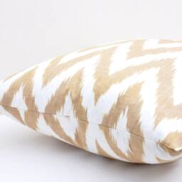 Handmade 20x20 Chevron Ikat Pillow Cover, Decorative Throw - thumbnail 2