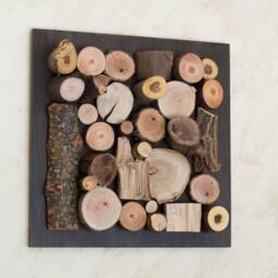 Recycled Log Wall Art For Entryway Organic Sculpture - Handcrafted Wooden Artwork Natural Essence - thumbnail 1