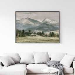 Blue Mountain Poster, Alpine Landscape Print, Nature Wall Art, Paper - thumbnail 3