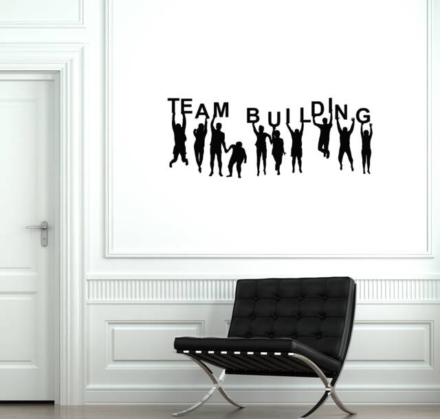 Team Building Vinyl Wall Decal Teambuilding Office Meeting Room Workspace Decor Stickers Mural - #2926Di - image 1