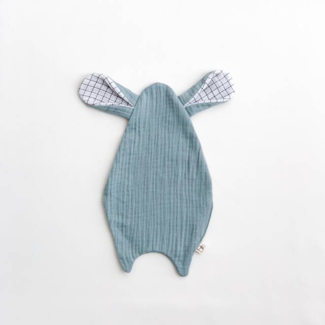 Doudou For Babies, Organic Cotton Doudou, Muslin Blanket Mint Doudou Bunny Baby Ears - image 1