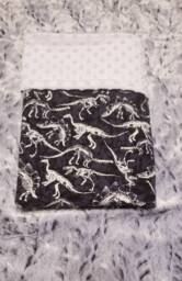 Dinosaur Baby Blanket, Minky Dinosaurs Theme, Shower Gift, Boy, Glow in Dark - thumbnail 1