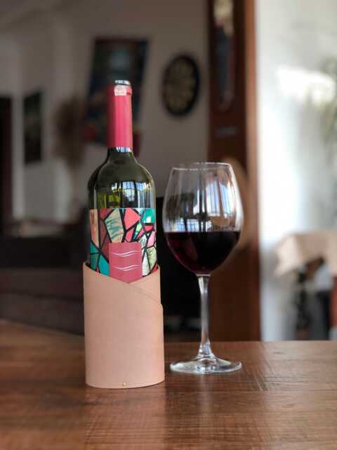Leather Wine Bottle Holder Housewarming Dinner Party Gifts - image 1