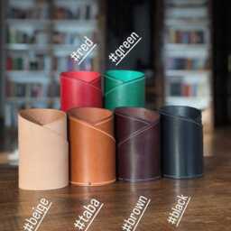 Leather Wine Bottle Holder Housewarming Dinner Party Gifts - thumbnail 4