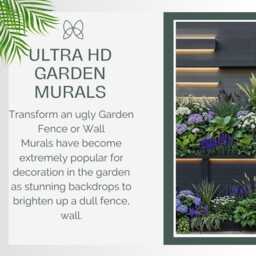 Modern Black Fence Panel Privacy Screen Botanical Garden Wall Art Mural With Led Lighting Effect Tapestry Backdrop Curtain - thumbnail 3