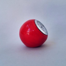 Small Desk Clock, Ball Shaped Deep Red Ceramic Desk Red Shelf Vitage Retro Style Clock, Table Clock - thumbnail 3