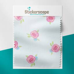 Roses On Blue Roller Blind, Children's Made To Measure, Flower Blind - thumbnail 3