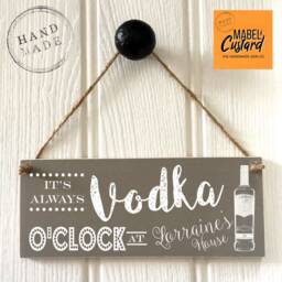 Vodka O'clock Personalised Sign - Garden Bar Vodka Gifts Adult Drinks Gift House - thumbnail 2