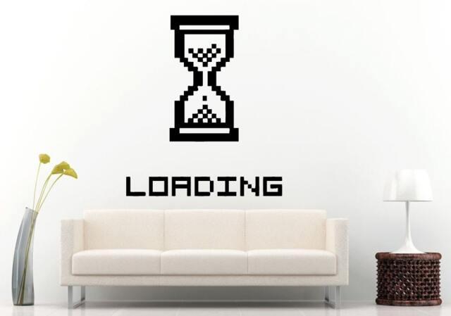Sand Clock Old Ancient Loading Square Like Sign Computer Geek Pc Wall Decal Vinyl Sticker Mural Room Decor L989 - image 1