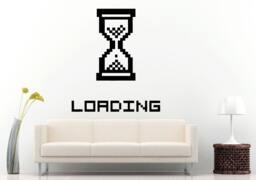 Sand Clock Old Ancient Loading Square Like Sign Computer Geek Pc Wall Decal Vinyl Sticker Mural Room Decor L989 - thumbnail 1
