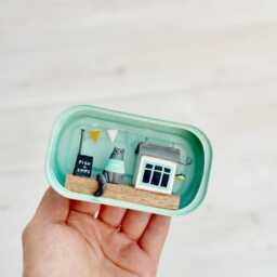 Driftwood Cat Fish & Chips Shop in Sardine Tin - thumbnail 2